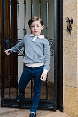 Analogie by Lil Legs Heirloom Knits Collection Boys Collared Sweater - AF26S544