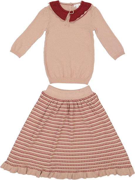 Elle & Boo Girls Textured Knit Outfit - SB3CP4774G