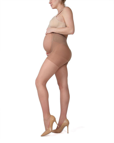 Memoi Womens Maternity 30 Denier Energizing Light Support Pantyhose - MA-403