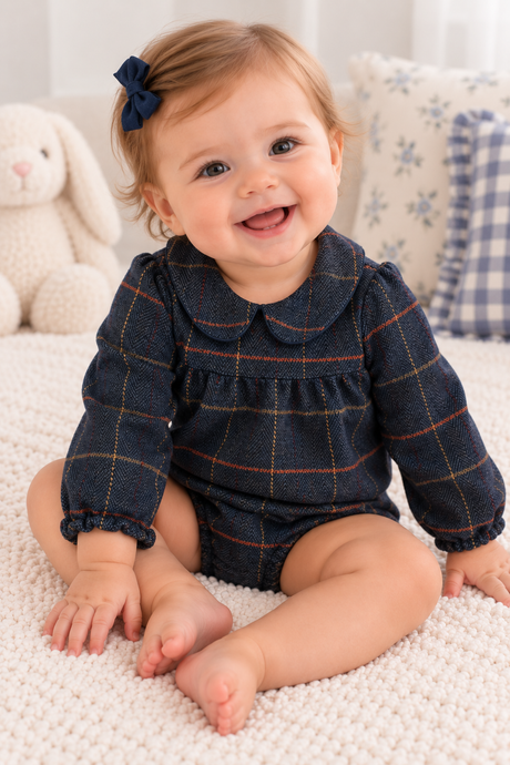 Rompp Baby Girls Plaid Romper - W26-818BGR