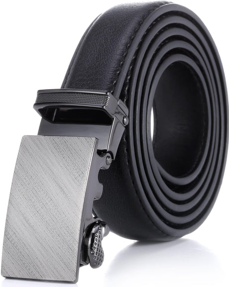 Mio Marino Boys Black Leather Adjustable Ratchet Track Belt - BRB001-5605-BK
