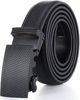 Mio Marino Boys Black Leather Adjustable Ratchet Track Belt - BRB001-5608-BK