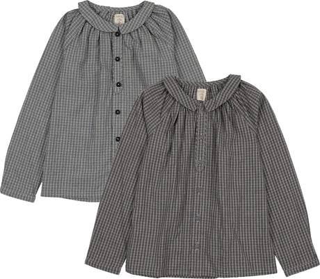 Analogie by Lil Legs Plaid Edition Collection Toddler Boys Peter Pan Collar Long Sleeve Dress Shirt - AF26S533