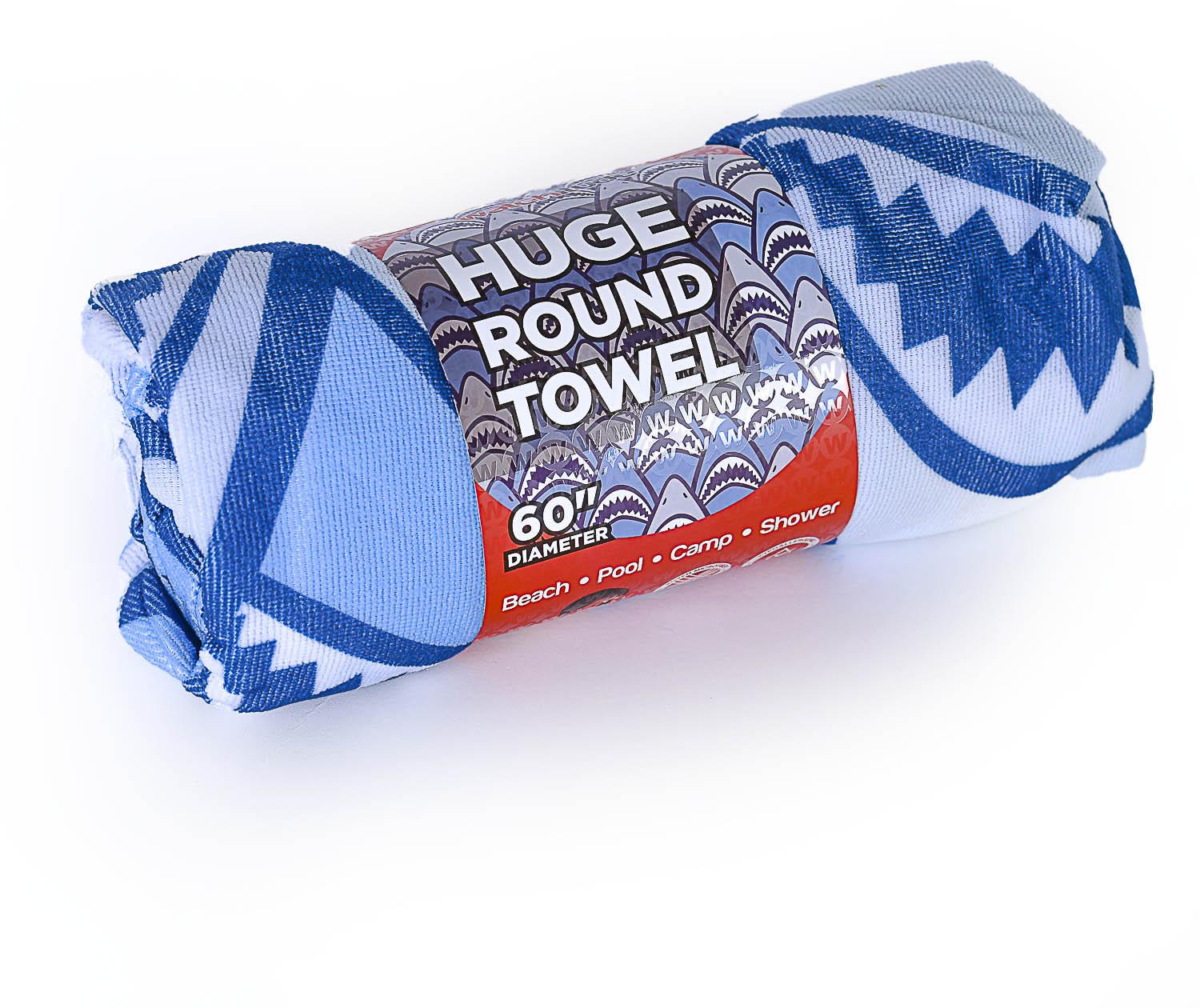 Watchitude Large Round Shark Frenzy Towel - Thumbnail 2