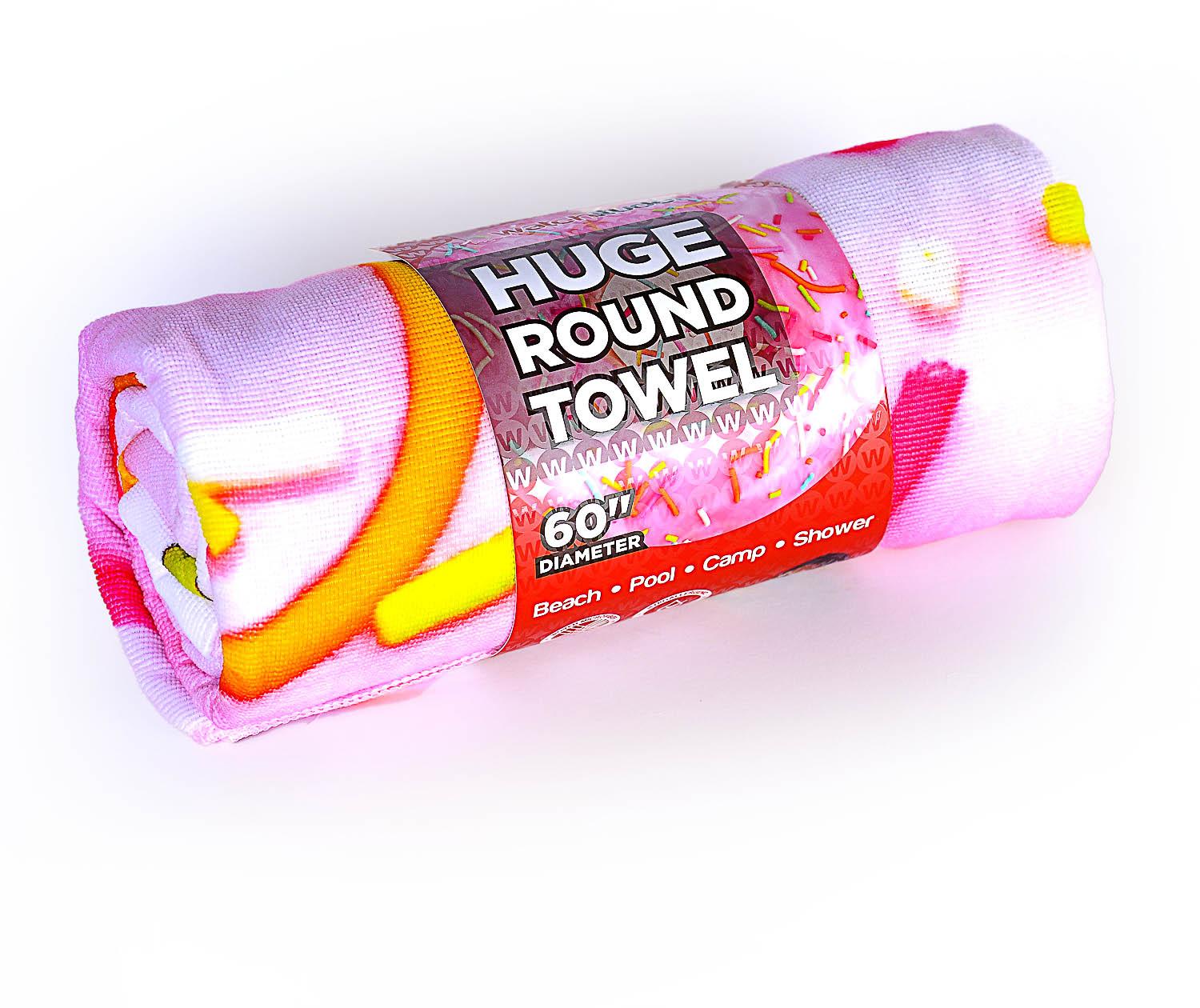 Watchitude Large Round Donut Towel