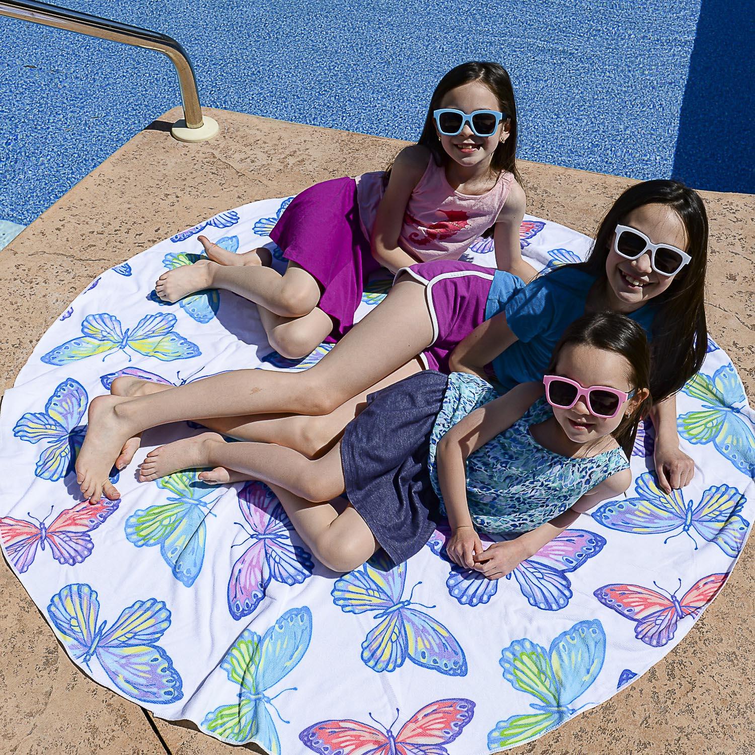 Watchitude Large Round Butterfly Bash Towel