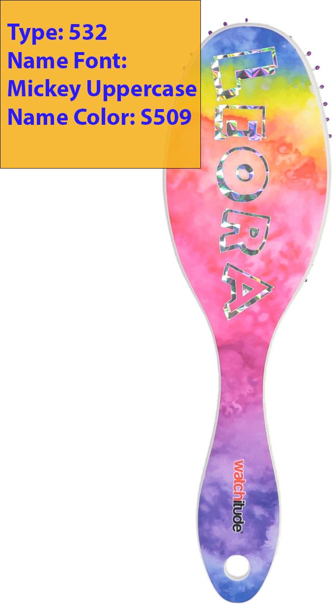 Watchitude Rainbow Tie Dye Scented Hair Brush - 532