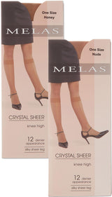 Melas Womens Silky Sheer 12 Denier Knee High - AS-309