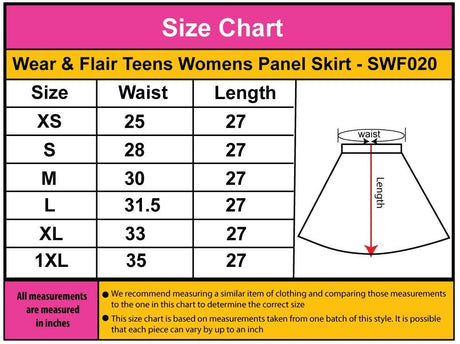 Wear & Flair Teens Womens A-Line Skirt - SWF020