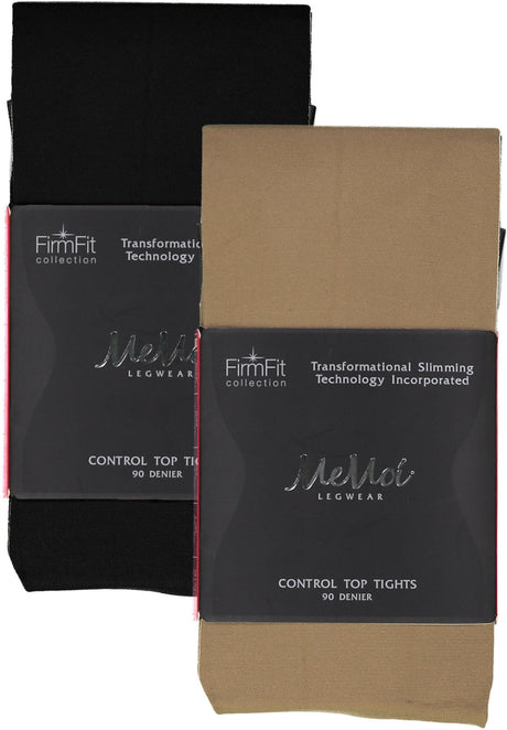 Memoi Womens FirmFit 90 Denier Control Top Tights - MO-892