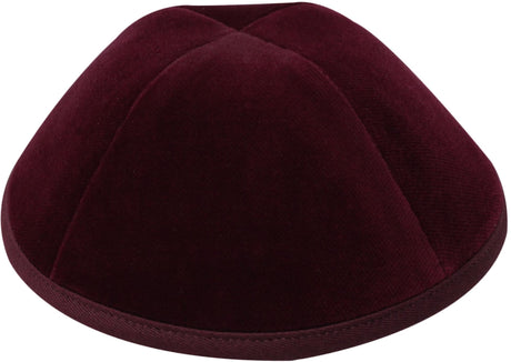 iKippah Boys Velvet 4 Part Yarmulka with Rim