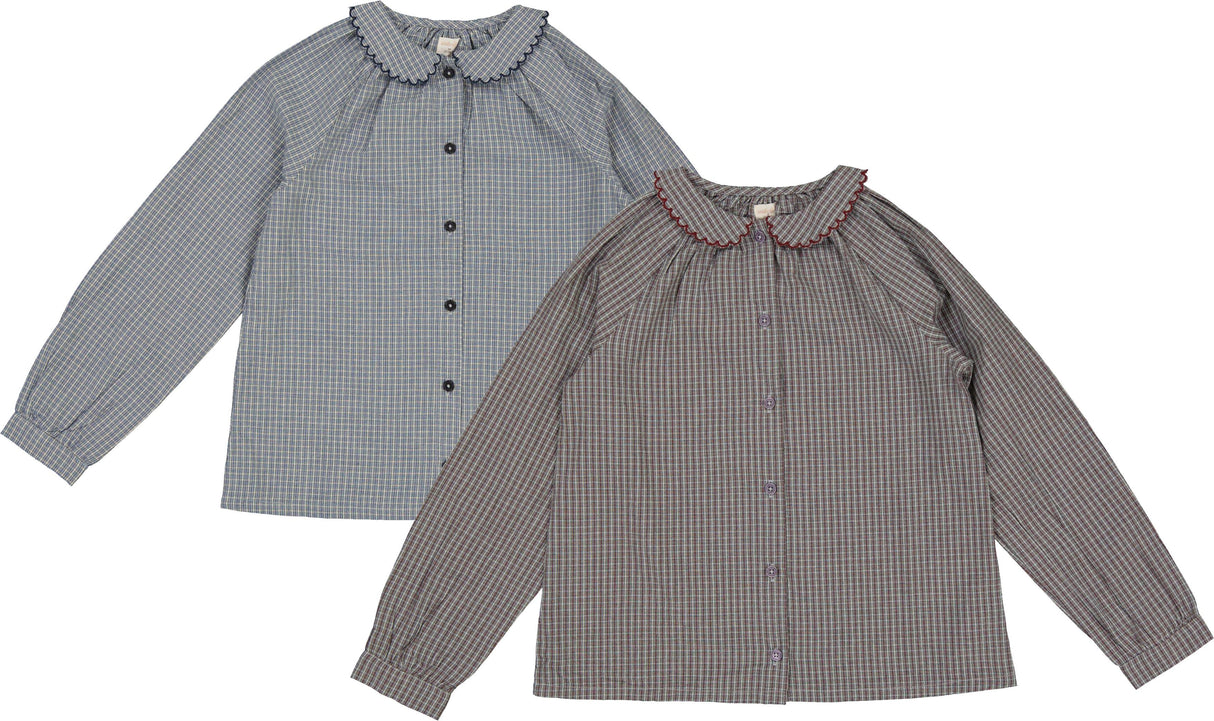 Analogie by Lil Legs Plaid Edition Collection Girls Long Sleeve Blouse Shirt - AF26T702