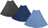 Kiki Riki Womens Midi 32 Inch Stonewash Panel Skater Skirt - 42371