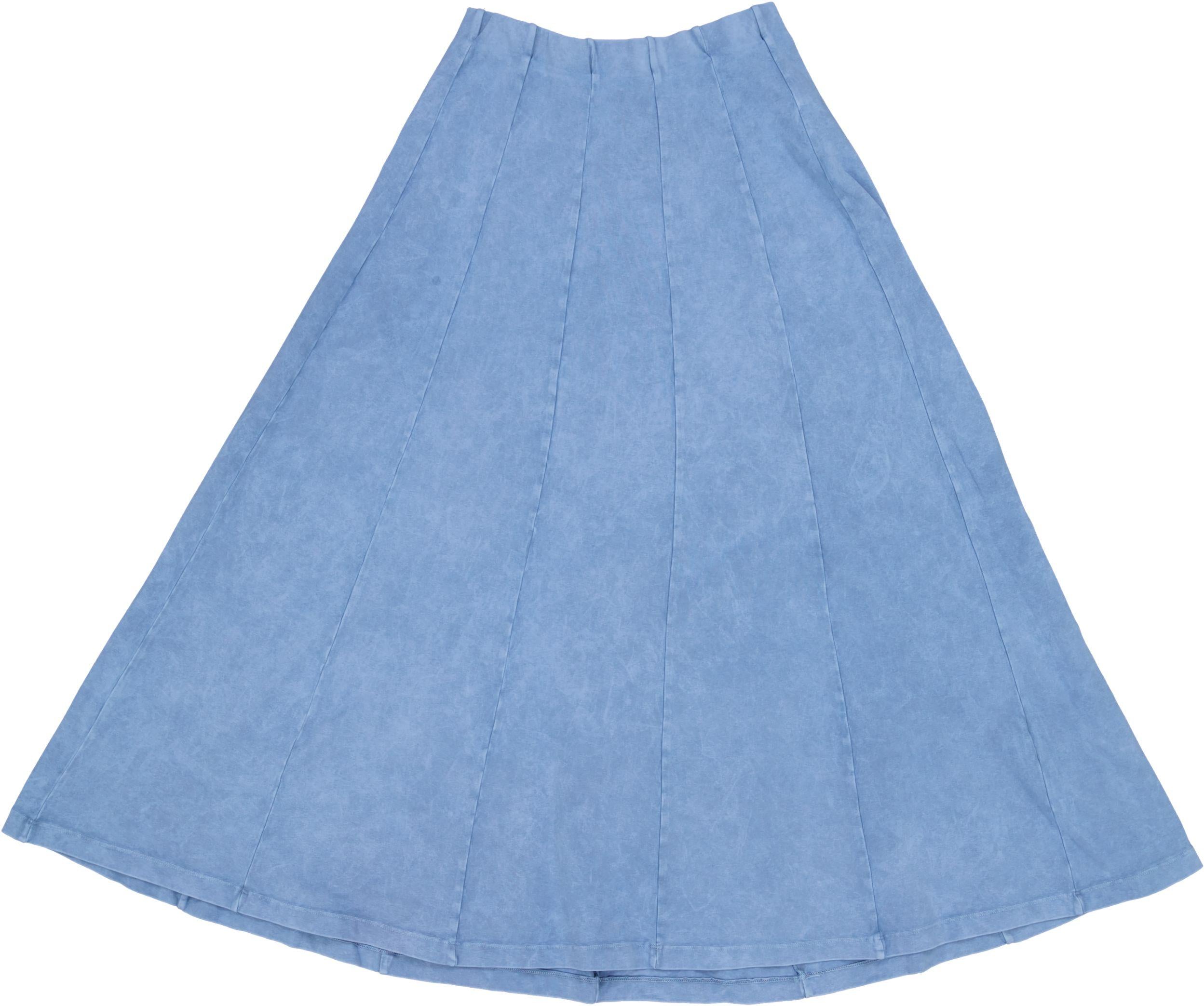Kiki Riki Womens Maxi 36 Inch Stonewash Panel Skater Skirt - 42496