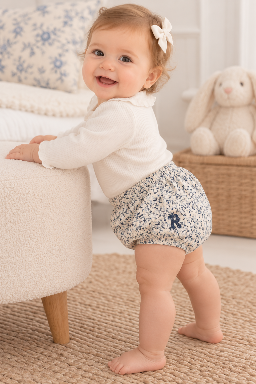 Rompp Baby Girls Printed Corduroy Bloomers - W26-816BLM