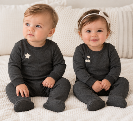 Noggi Baby Boys Girls Bonne Nuit Cotton Footie - 217217
