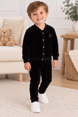 Bondoux Bebe Boys Girls Velour Pajamas - W26-821DTP