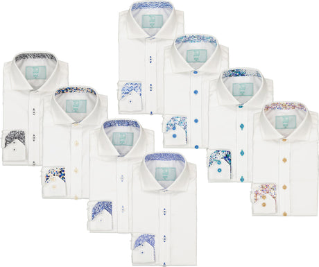 T.O. Collection Boys Long Sleeve Dress Shirt with Contrast Stitch - Fall 2023