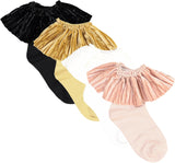 BlinQ Girls Glitter Velvet Ankle Socks - 542
