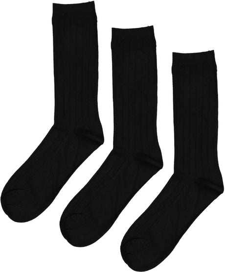 Memoi Boys Bamboo 3 Pack Ribbed Dress Socks - MK-10960