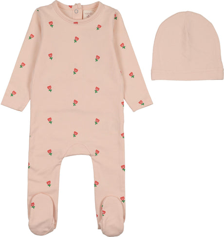 Analogie by Lil Legs Lil People Collection Baby Girls Tulip Cotton Footie - LPTLFS