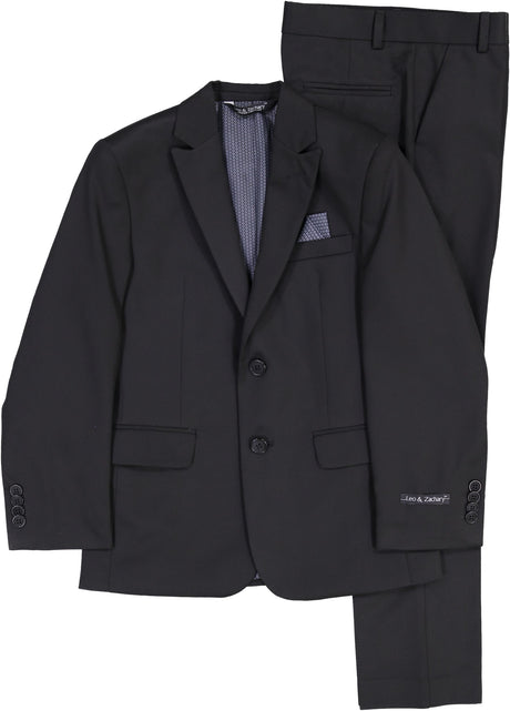 Leo & Zachary Boys Black Suit Separates