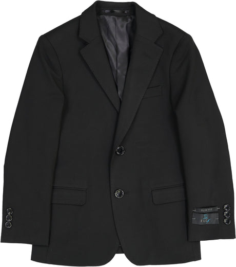 T.O. Collection Boys Black FLEX Stretch Suit Separates